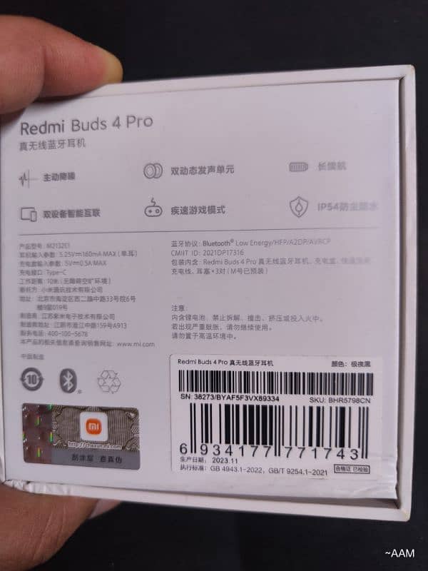 Redmi Buds 4 Pro ANC 43dB 100% original imported 2