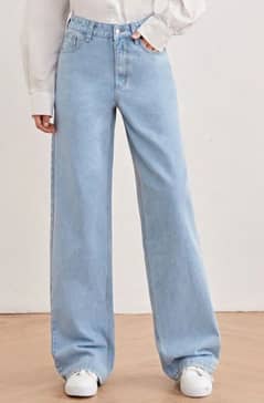 Zara light blue wild-leg jeans