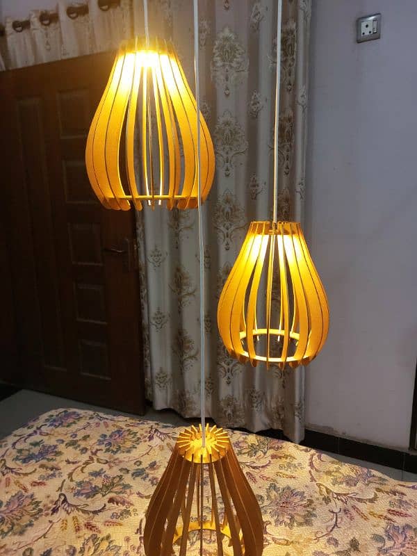 Beautiful Wooden Hanging Lamps. Hanging Lights. Wall Light. Pendent 1