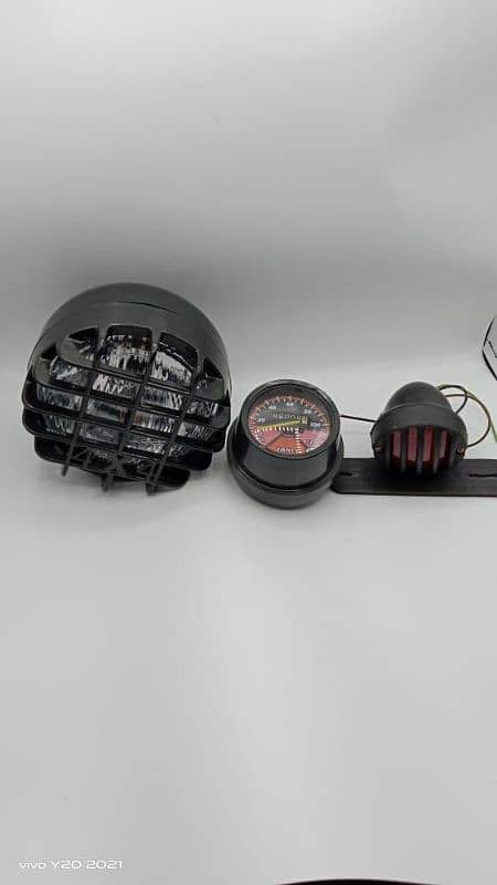 Bike back light and head light with round speedometer 0