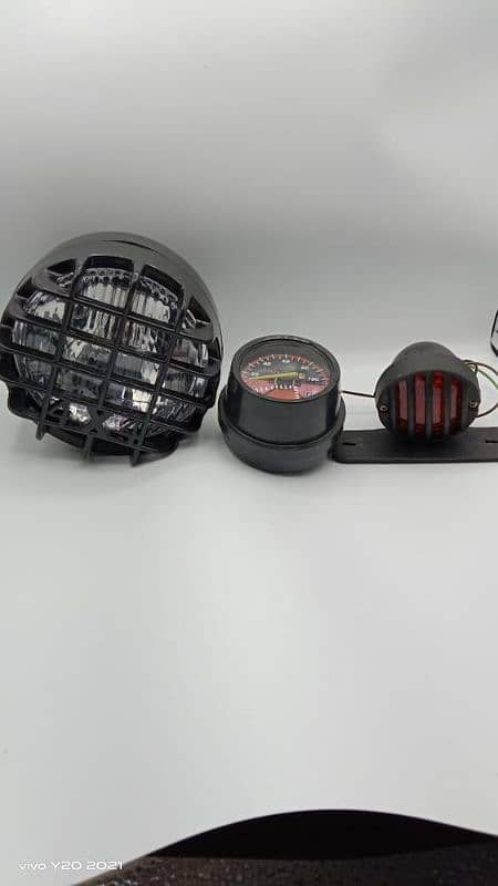 Bike back light and head light with round speedometer 1