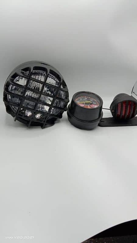Bike back light and head light with round speedometer 3