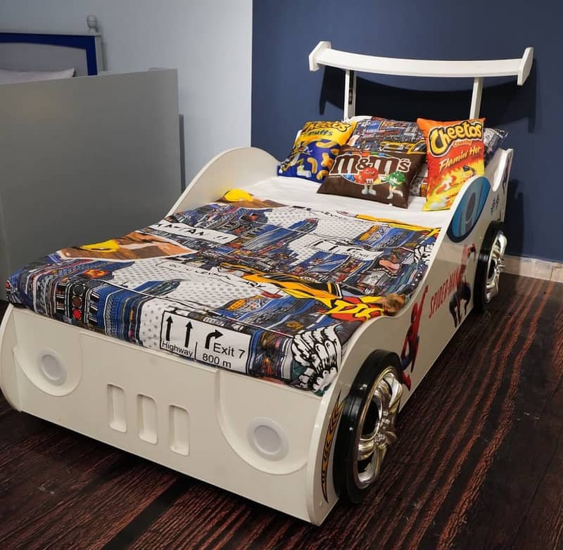 Kids bed | kids Car Bed | Baby wooden bed | single bed 03234921584 2