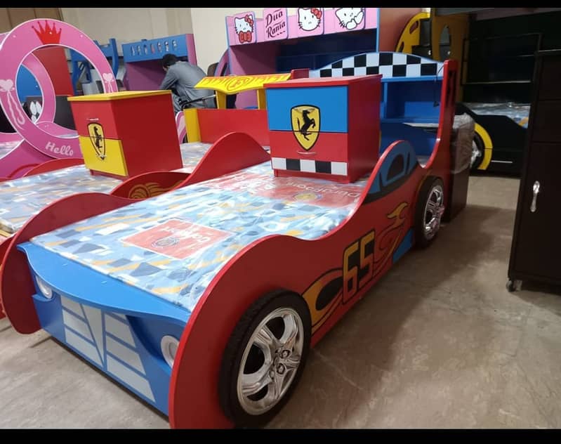 Kids bed | kids Car Bed | Baby wooden bed | single bed 03234921584 5