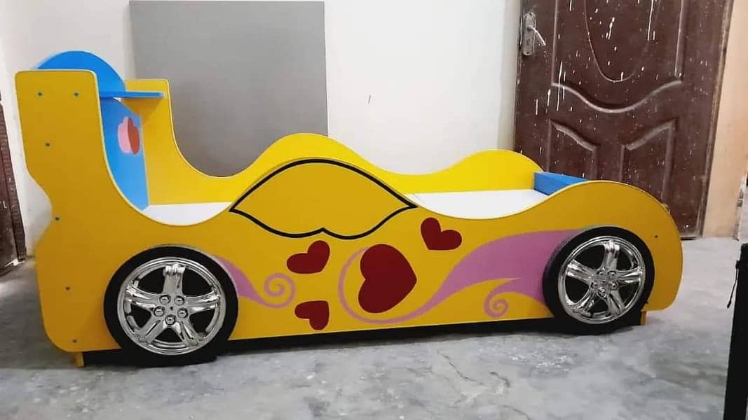 Kids bed | kids Car Bed | Baby wooden bed | single bed 03234921584 17