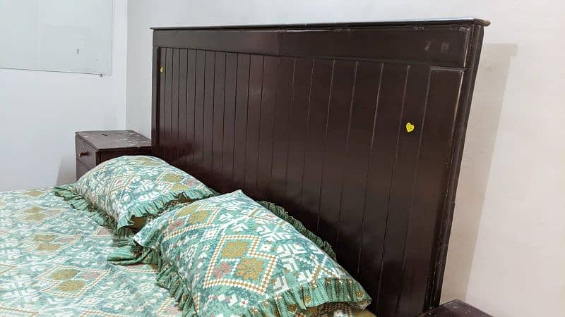 Double Bed with side tables & mattress for sale 0