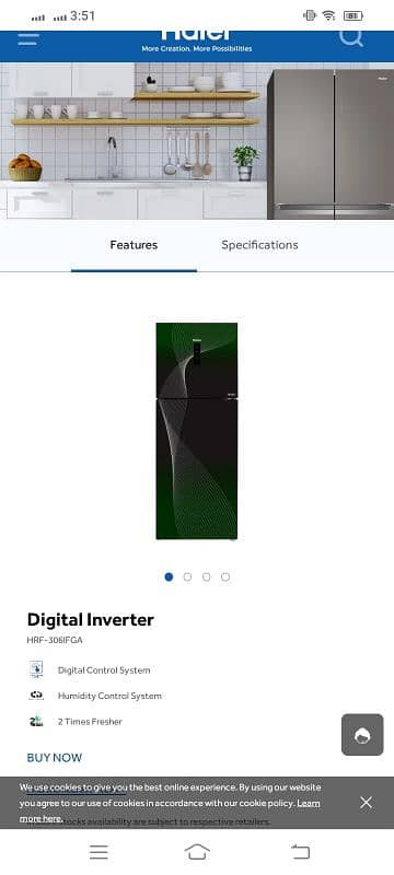 HRF 306 IFG 316 model digital inverter refrigerator color Green 1