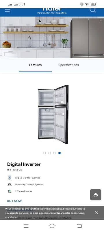 HRF 306 IFG 316 model digital inverter refrigerator color Green 4