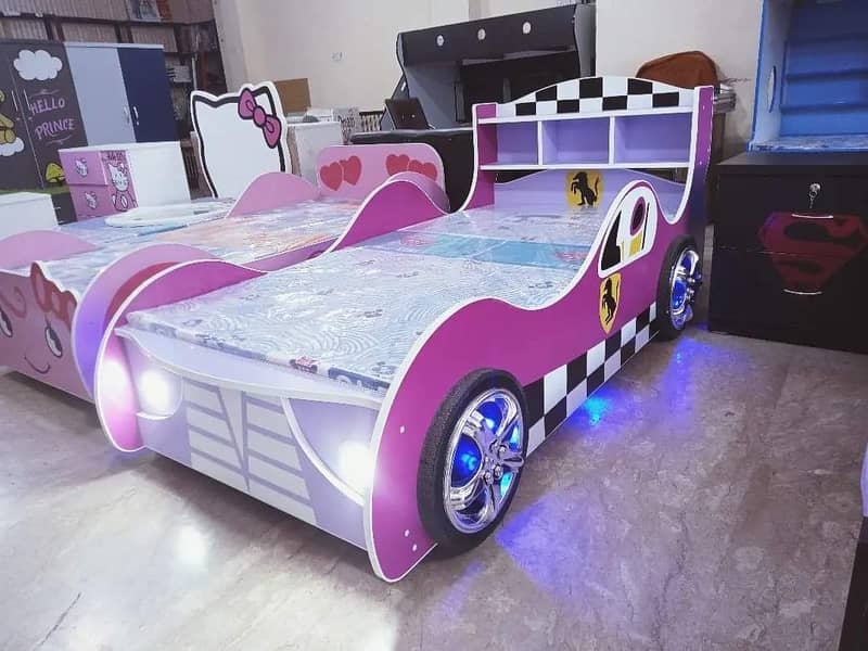 Kids bed | kids Car Bed | Baby wooden bed | single bed 03234921584 4