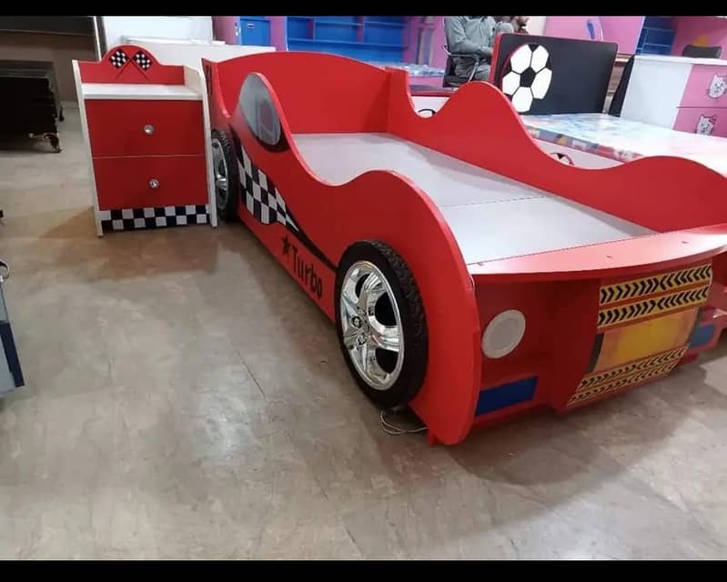 Kids bed | kids Car Bed | Baby wooden bed | single bed 03234921584 10