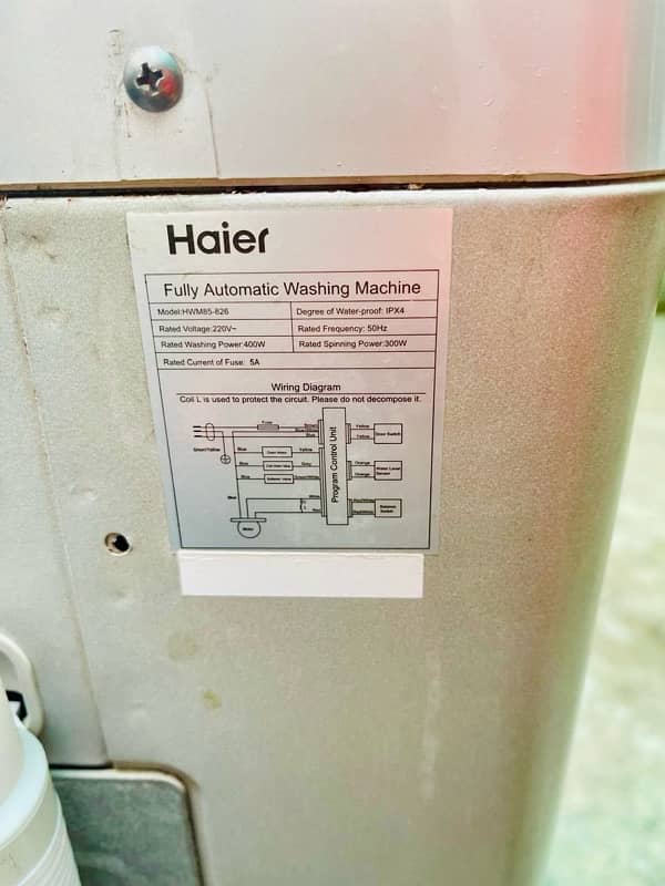 haier fully aitomatic washing machine 8