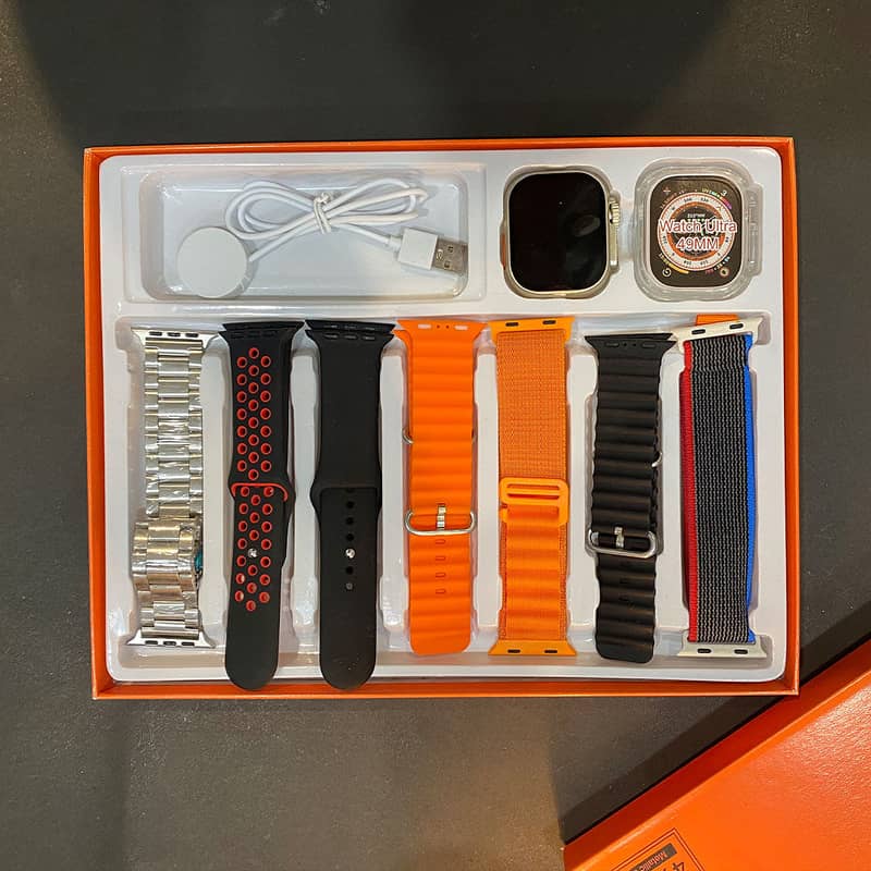 S100 Ultra Smart watch 7 in 1 Strap series 9, 45mm display. 1