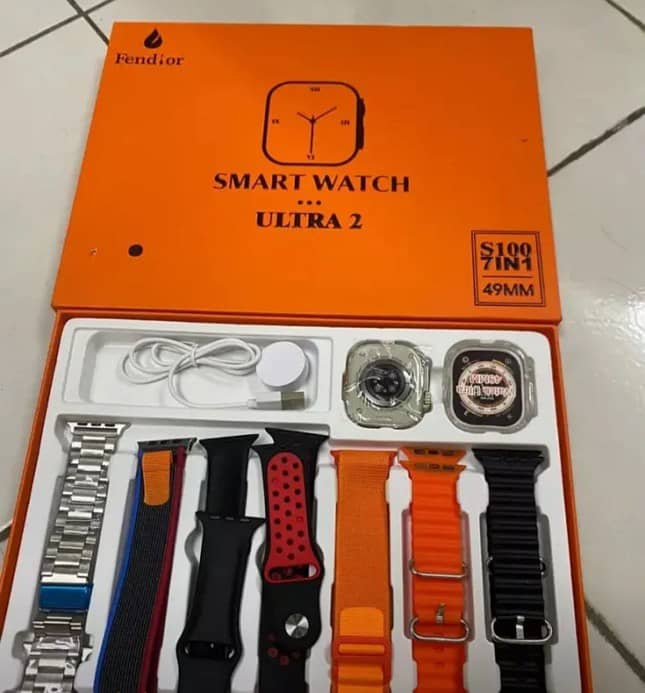 S100 Ultra Smart watch 7 in 1 Strap series 9, 45mm display. 2