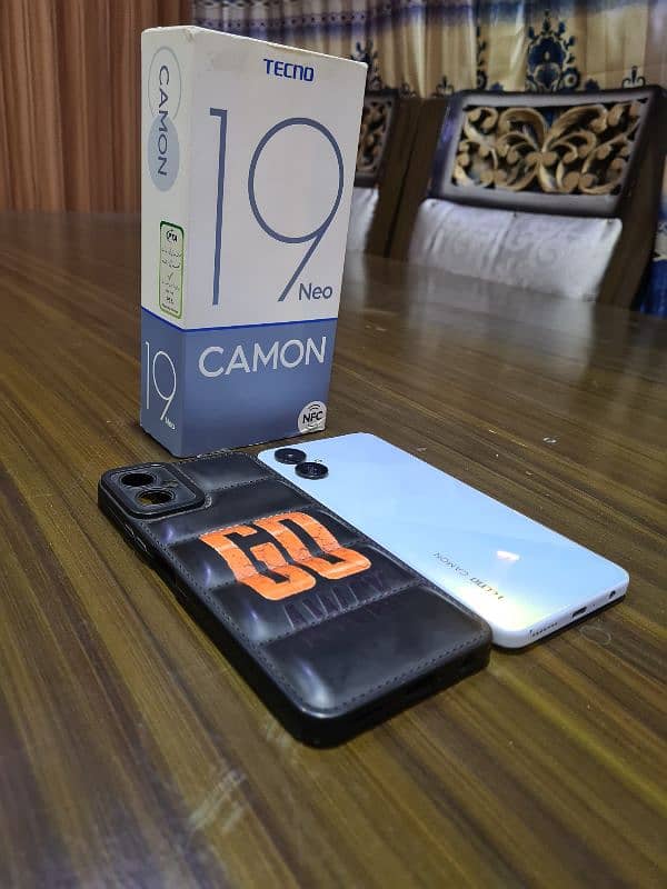 Tecno camon 19neo 6,128not open full box for sell Exchang any Mobile 1