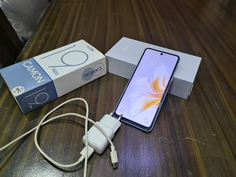 Tecno camon 19neo 6,128not open full box for sell Exchang any Mobile 9