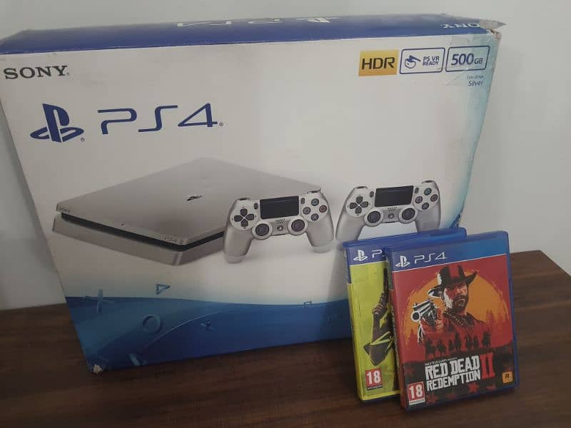 Sony PlayStation 4 Slim Console 500GB Silver – Middle East Version 0