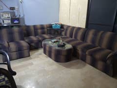 7 seater sofa set with with 1 corner & 1 center table