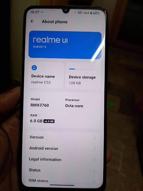 Realme C-53 6+6/128GB in new condition 1