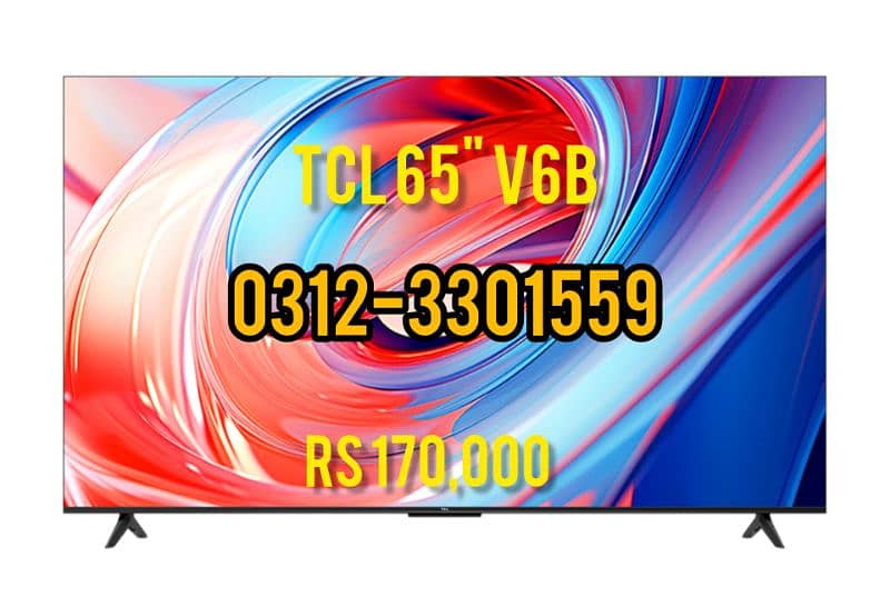 TCL 65 Inch 65'V6b Smart Led tv Brand New 2 Year Warranty 0