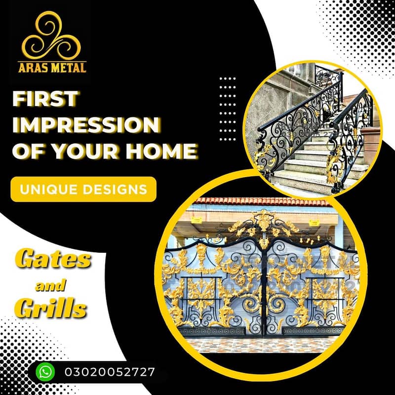 durable gates/ grills/ railings/  industrial doors 16