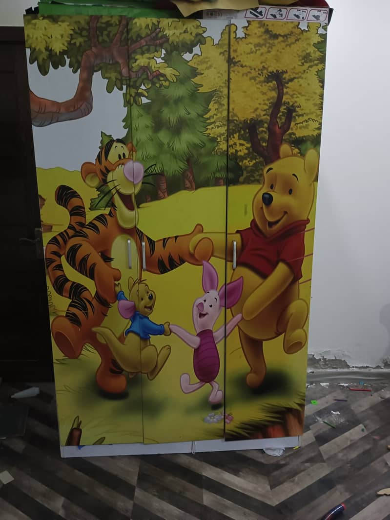 Kids 3 door Wardrobe - Cartoon cupboard 4