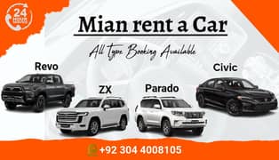 Rent a Car, Car Rental - Wedding & Tours - Corolla, Prado, Civic, Revo