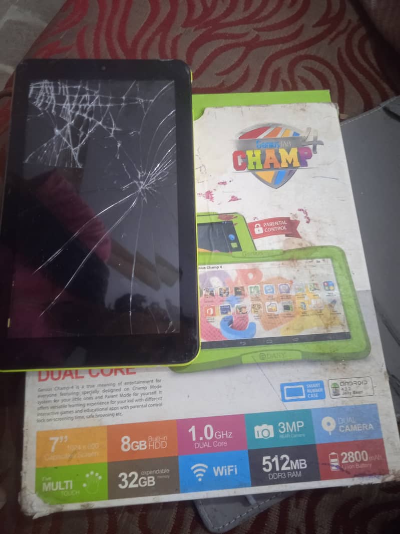 Dany  8gb pta approved with box and cover tablet it not working. 4