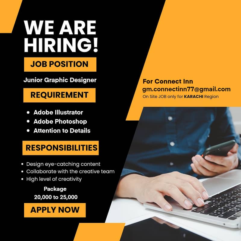 We are Hiring a Junior Graphic Designer 0