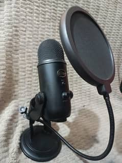 orignal blue yeti mic + 6feet long imported cable and pop filters