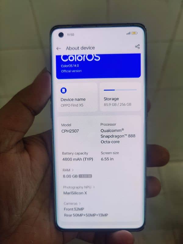 oppo find x5 10 by 10 all ok ram 8*8 store 256 GB 0