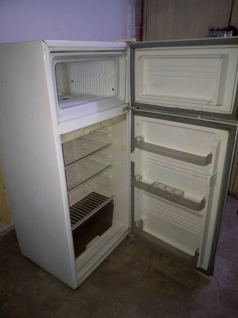 Waves glass door freezer with iron trolley, Dawlance small fridge 10