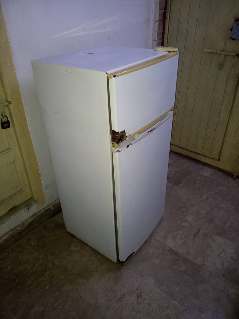 Waves glass door freezer with iron trolley, Dawlance small fridge 17