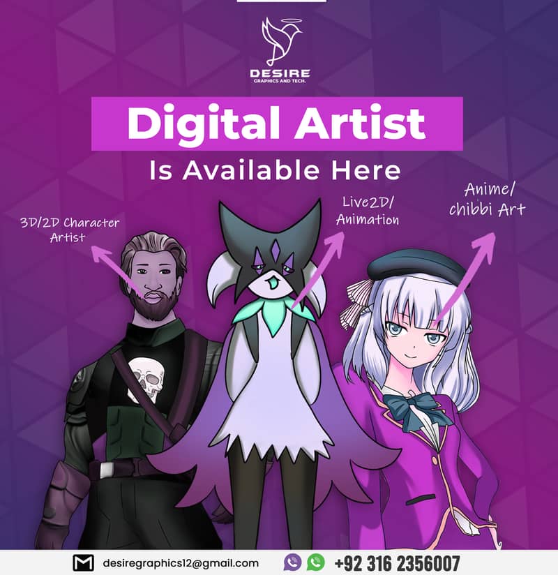 2D Digital Artist - 3D Designer - Vtuber - Twitch Stuff - Graphic 0