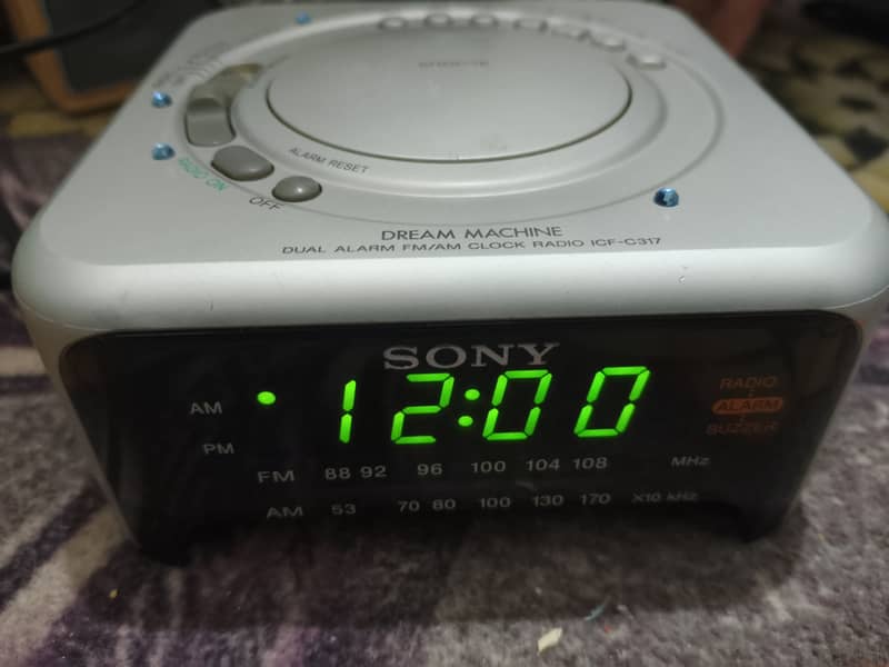 SONY RADIO - SONY alarm ⏰ Buzzer Dream machine ICF-C317 1