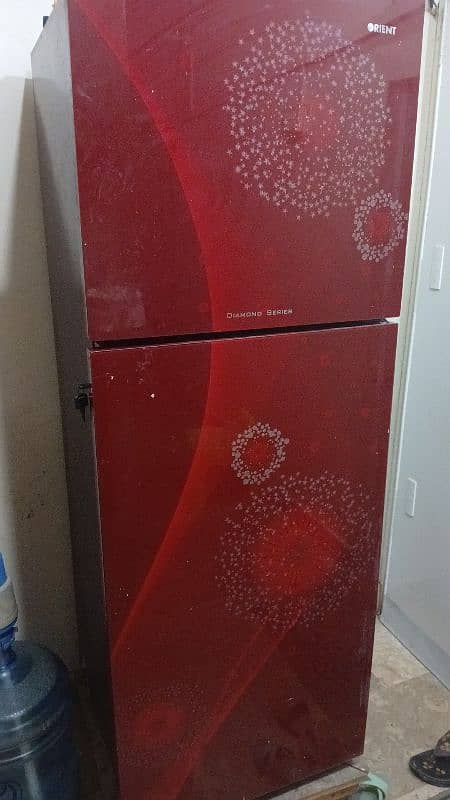 orient fridge 9 ft glass door in warranty with orignal  compressor 6