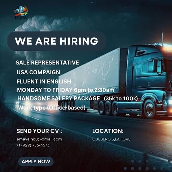 Sales Agent Required for Truck Dispatching Company 0