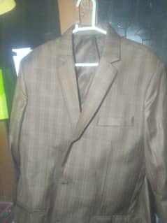 two piece beautiful brown  check colour pent coat