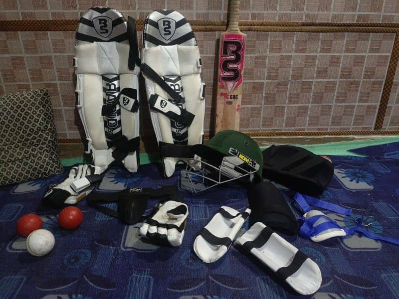 Complete Hard Ball Kit With English Willow Bat 0