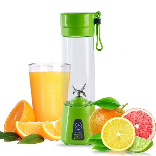 6 Blades Electric Blender Mini Portable Juicer Usb Rechargeable 380ml 1