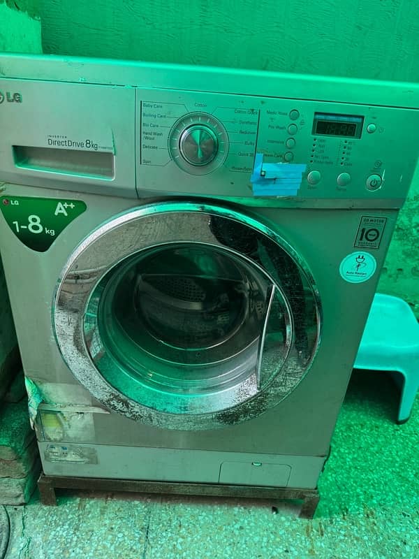 LG front loading 8 KG washing machine for sale 1