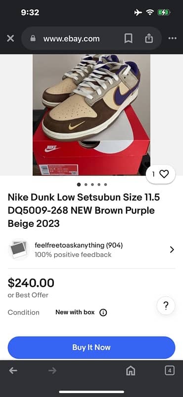 Nike Dunk Low Setsubun, just like new 3