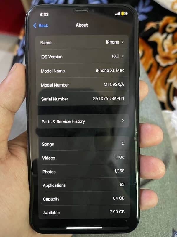 iphone XSMAX PTA Approved 64 gb 4