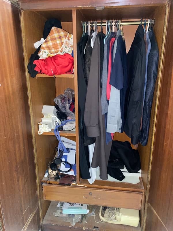 Large Size Wardrobe Almaari Wood selling because we are shifting 1