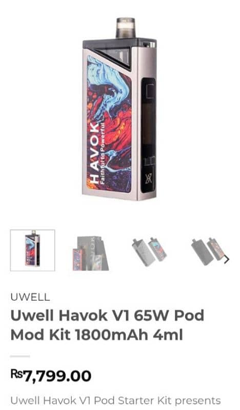 Havok V1 Uwell Pod 7