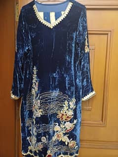 hand work velvet dress