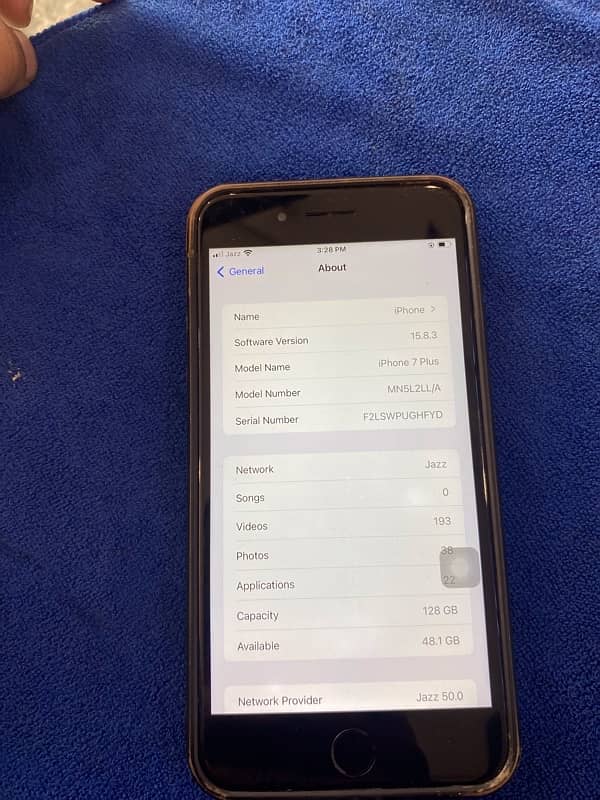 iphone 7puls 128 gb pta parof 7