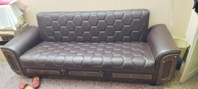 Sofa Bed leather premium 1