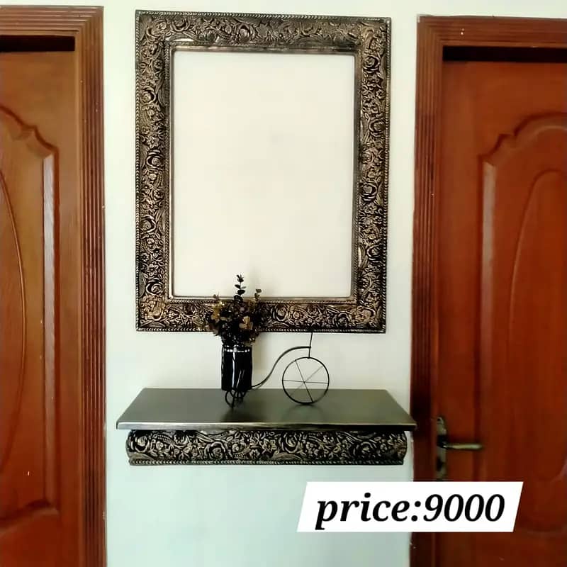 CONSOLE // Wall Mirror with Console Table // Wooden Console 0