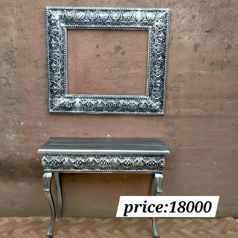 CONSOLE // Wall Mirror with Console Table // Wooden Console 2