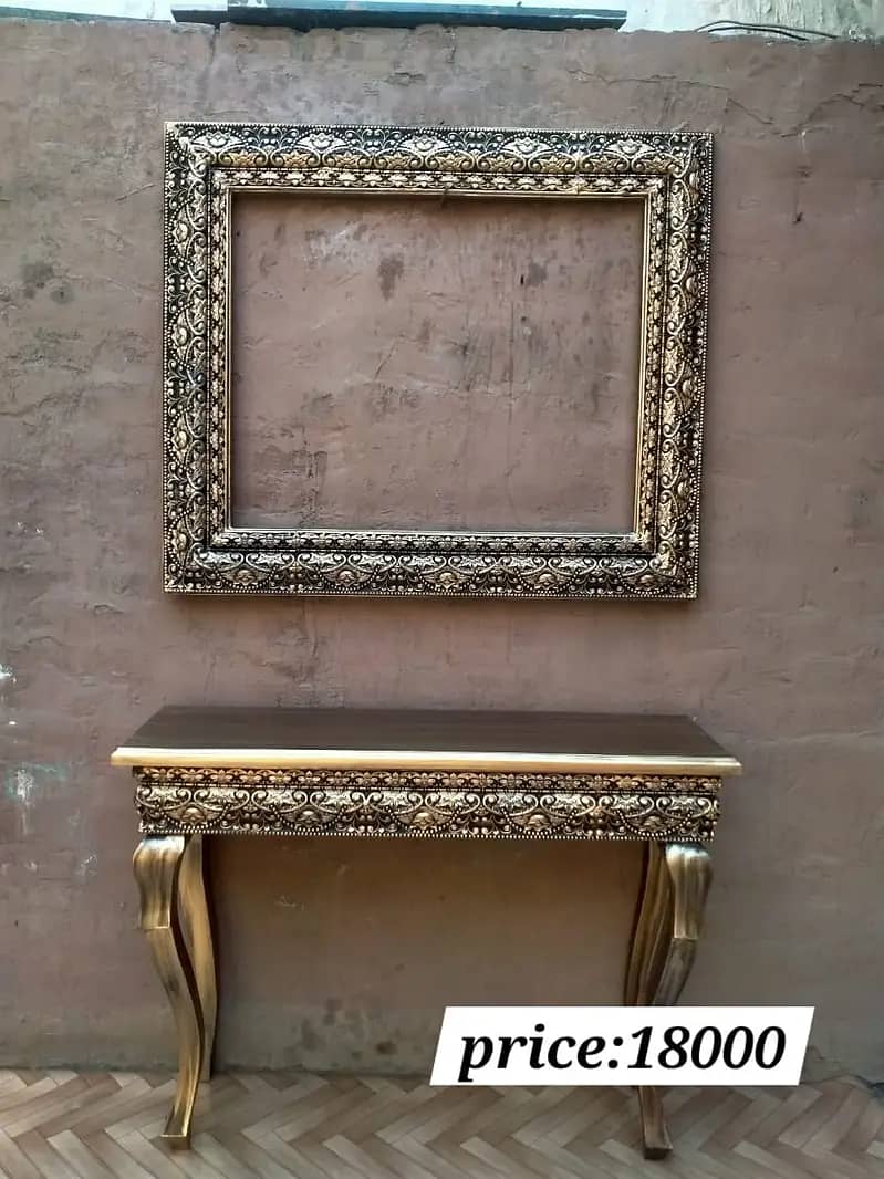 CONSOLE // Wall Mirror with Console Table // Wooden Console 3